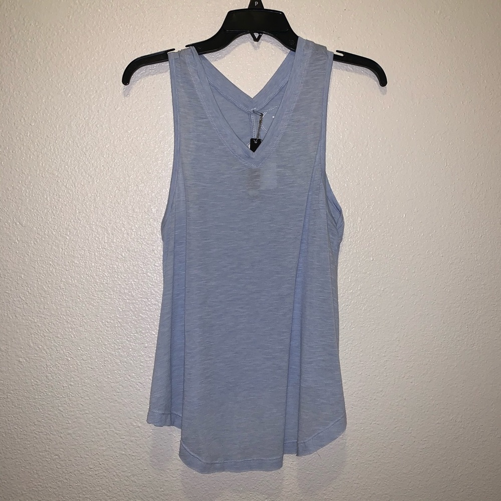 Poof! Periwinkle sheer shirt